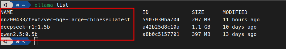 ollama模型列表